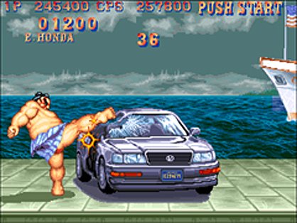 Taking out car frustrations with Street Fighter 2